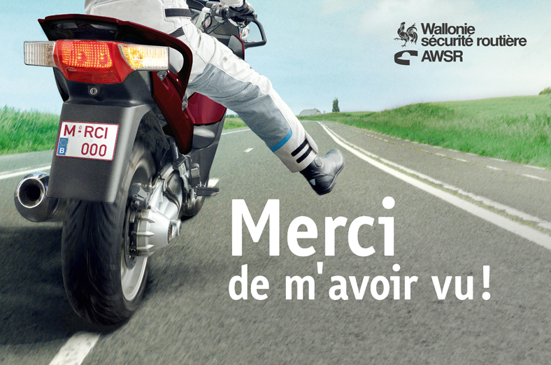 campagne de l'AWSR, les motards vous remercient