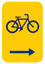 panneau cyclistes, contournement
