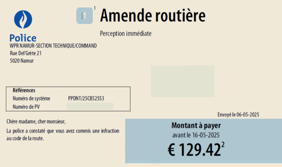 amende routière